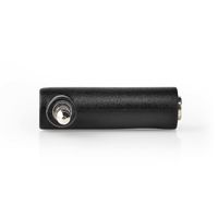 Stereo-Audioadapter | 3,5 mm Male - 3,5 mm Female | 90° Gehoekt | 4-Polig | Zwart - thumbnail
