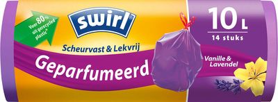 Swirl pedaalemmerzakken vanille-lavendel 10 liter 14 stuks