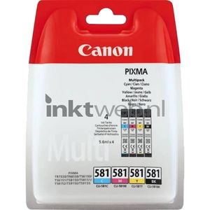 Canon CLI-581 Multipack inktcartridge Origineel Zwart, Cyaan, Magenta, Geel