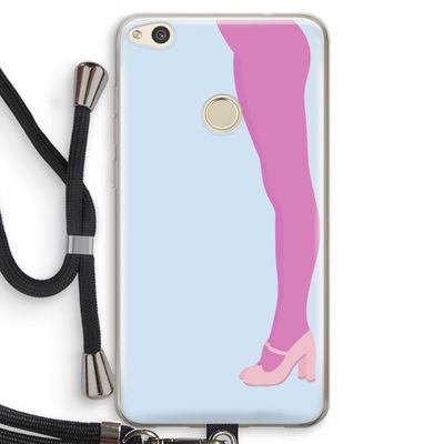 Pink panty: Huawei Ascend P8 Lite (2017) Transparant Hoesje met koord