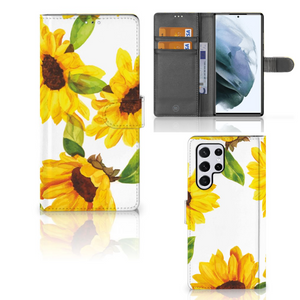 Hoesje voor Samsung Galaxy S22 Ultra Zonnebloemen