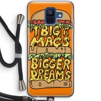 Big Macs Bigger Dreams: Samsung Galaxy A6 (2018) Transparant Hoesje met koord