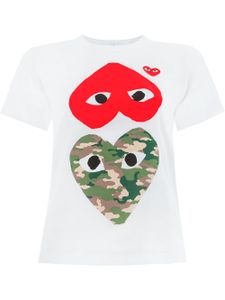 Comme Des Garçons Play t-shirt à logo imprimé - Blanc