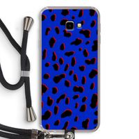 Blue Leopard: Samsung Galaxy J4 Plus Transparant Hoesje met koord