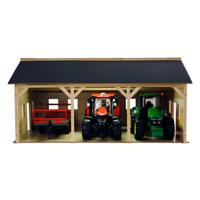 Kids Globe globe landbouwloods hout voor 3 tractoren, 1:16