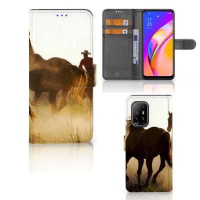 OPPO Reno5 Z | A94 5G | Telefoonhoesje | Met pasjeshouder | Design Cowboy