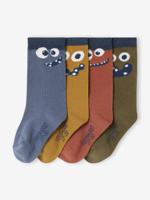 Set van 4 paar sokken "monsters" jongen blauw