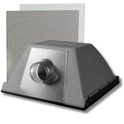 "easyplenum" Voor Luchtafvoer - Aansluiting 125mm - Met Geperforeerd Rooster