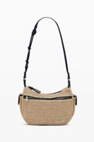 Logo rieten tas - WHITE - U