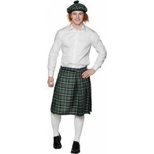 Schotse verkleed rokken/kilts - groen - voor heren - carnaval kostuum