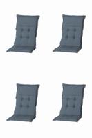 Kussen mona niedrig Rib grijs (4 stuks) Madison - Madison