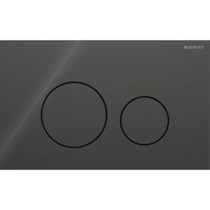 Geberit Drukplaat Sigma 40, 2-toets Round Glas Zwart