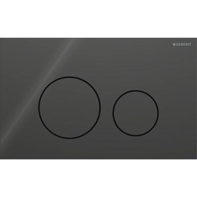Geberit Drukplaat Sigma 40, 2-toets Round Glas Zwart