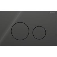 Geberit Drukplaat Sigma 40, 2-toets Round Glas Zwart
