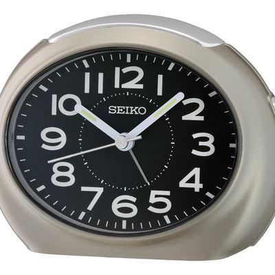 Seiko QHE193N Wekker Kunststof zilverkleurig-zwart 8,8 x 11,2 x 6,8 cm