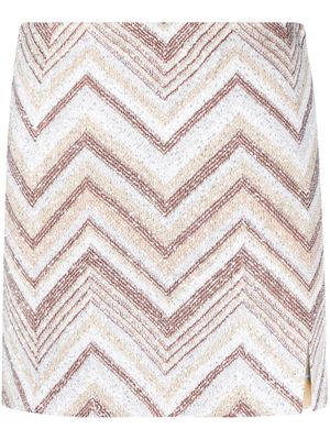 Missoni minijupe à ornements de sequins - Blanc