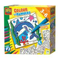 SES Creative Ses kleuren op nummers - driehoek grip stiften