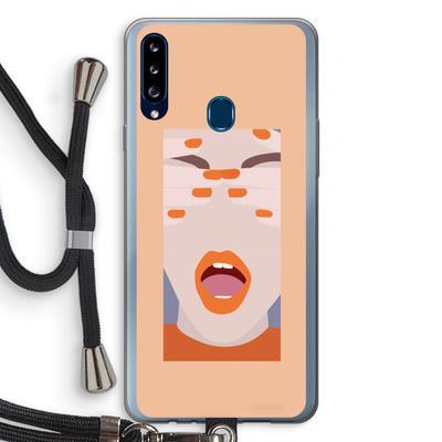 Surprise: Samsung Galaxy A20s Transparant Hoesje met koord