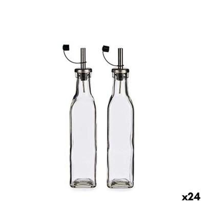 Olie en azijnset Vivalto WJ7069-M WJ7069-M Transparant Metaal Glas Siliconen Roestvrij staal Kristal Plastic 300 ml 10,5 x 26 x