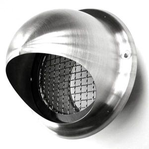 Bolrooster RVS Ø150mm met grofmazig gaas en hoge doorlaat