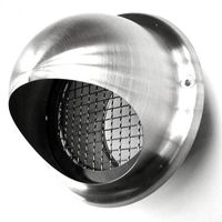 Bolrooster RVS Ø150mm met grofmazig gaas en hoge doorlaat