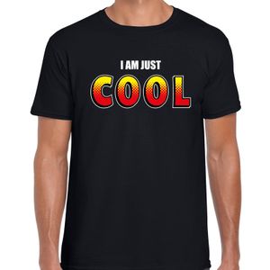 I am just cool fun t-shirt zwart voor heren