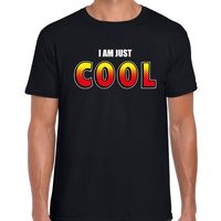 I am just cool fun t-shirt zwart voor heren - thumbnail