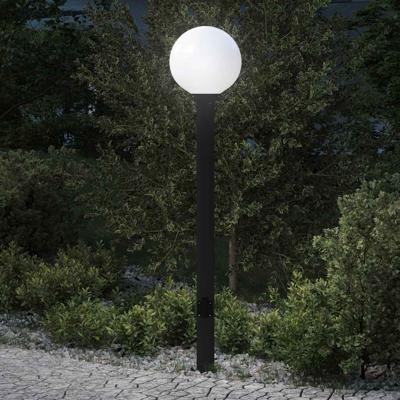 Bolderarmatuur met stopcontact 120 cm Zwart IP44