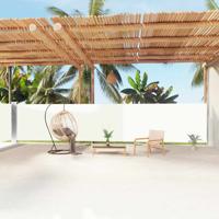 Windscherm uittrekbaar 160x1200 cm crèmekleurig