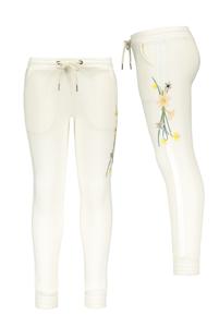 Like Flo Meisjes broek geborduurd - Off white