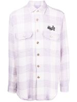 COOL T.M chemise oversize en tweed à carreaux - Violet