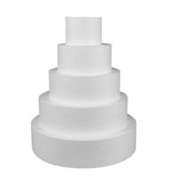 Piepschuim taart - 5-laags - D30 x H35 cm - wit - polystyreen - dummy cake - oefentaart