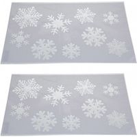 2x Kerst raamsjablonen/raamdecoratie sneeuwvlokken 54 cm