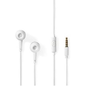Wired Headphones | 1.2m Round Cable | In-Ear | Built-in Microphone | White