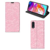 Samsung Galaxy A70 Smart Cover White Flowers