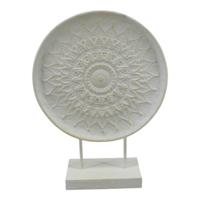 Mansion Atmosphere Ornament metaal crème 35x12x46,5cm