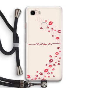 Kusjes: Pixel 3 Transparant Hoesje met koord