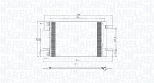 Condensor, airconditioning MAGNETI MARELLI, u.a. für Citroën, Peugeot, DS, Opel