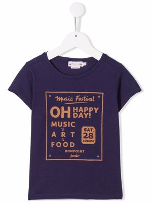 Bonpoint t-shirt à imprimé graphique - Bleu