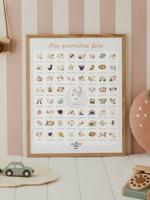 Poster Mijn eerste keren - Konijn - LES PETITES DATES beige