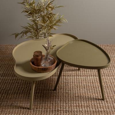 WOOOD Organische Bijzettafel 'Mae' 61 x 50cm, kleur Sepia