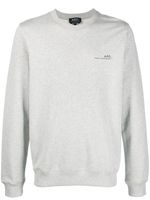 A.P.C. sweat à logo imprimé - Gris