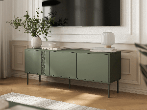 Tv-meubel FINDUS 3 deuren groen