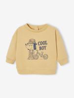 Sweatshirt Basics dierenmotief voor baby's okergeel - thumbnail