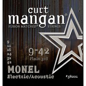 Curt Mangan Monel Hex Core 09-42 snarenset voor staalsnarige akoestische gitaar