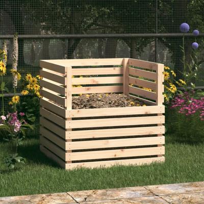 Compostbak 80x80x78 cm massief grenenhout