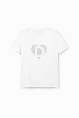 T-shirt logo stras - WHITE - XXL