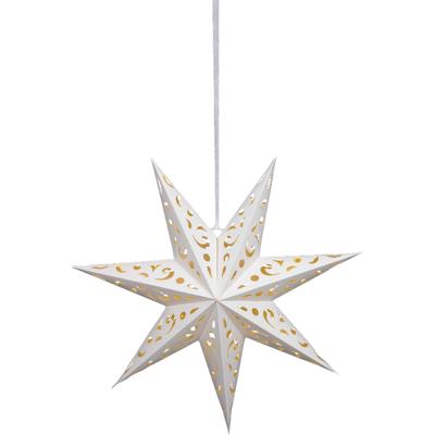 Verlichte kerstster - wit - D38 m - papier - LED - warm wit - steady light - timer - binnen