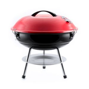 Ronde houtskool barbecue / bbq rood 36 cm   -