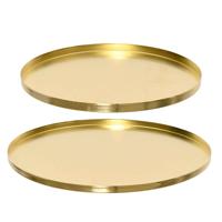 Decoratief bord Decoris Gouden (2 Stuks)